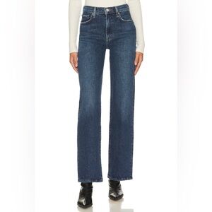 Harper Mid Rise Straight Jeans in Tempo
